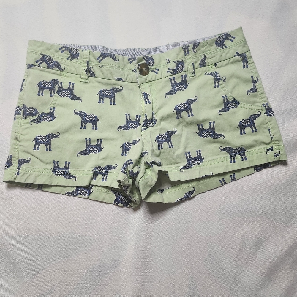 RED CAMEL juniors SHORTS mid-rise ELEPHANT green BLUE boho SUMMER SIZE 7